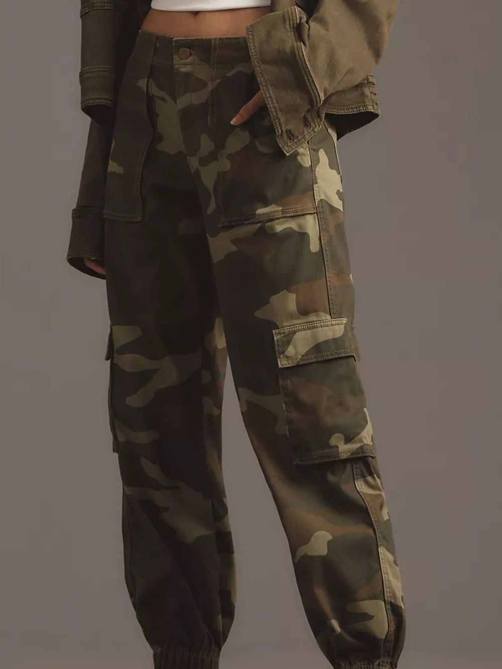 Sanctuary Olive Green Camo Cargo Jogger Pants